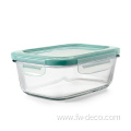 clear Round Heatproof Glass Container with Grey lid